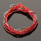 Été belle main multi brins Mini cristal rouge Bracelet