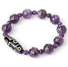Wholesale Amazing Simple Style Single Strand Faceted Amethyst Beads Bracelet with Accessory