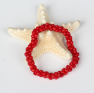 Red Coral 5 * Perles 8mm Bracelet