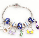 Wholesale Fashion Style Charm Bracelet with Handbag and High-heel Shoe Pendants