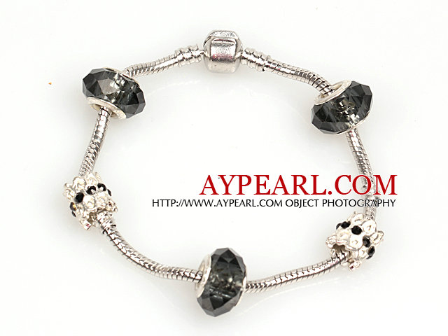 Fashion Style Gray Colored Glaze Charm Bracelet Jewelry