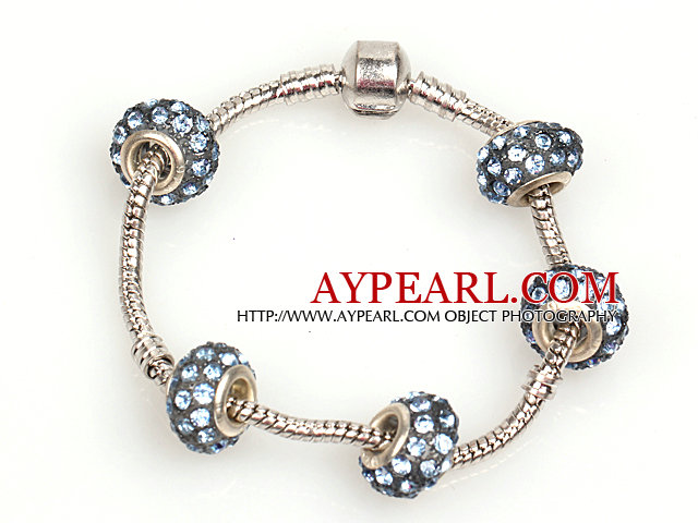 Fashion Style Gray Colored Glaze Charm Bracelet