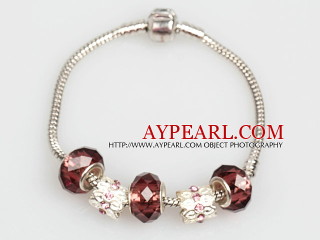 Fashion Style Brown Colored Glaze Charm Bracelet