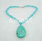 colored glaze turquoise necklace