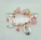 pearl rose quartz bracelet