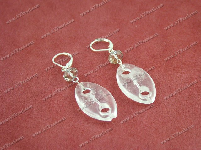 White crystal earrings