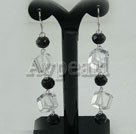 black and white crystal earrings