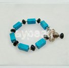 blue turquoise black gem bracelet