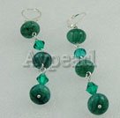 Austrian crystal jade earrings