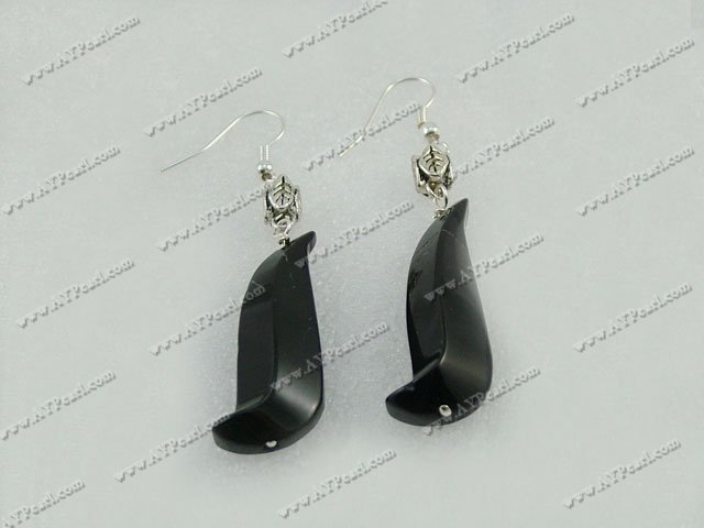 Black agate earrings