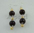 Wholesale faced smoky quartz earrings