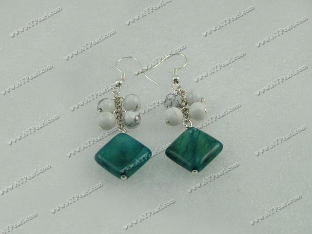 Boucles d'oreilles jade turquoise