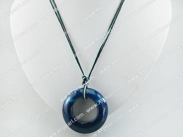 Wholesale Gemstone Jewelry-blue agate necklace