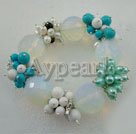 Wholesale pearl opal turquoise bracelet