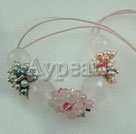 Wholesale Gemstone Jewelry-pink crystal pearl Austrian crystal necklace 