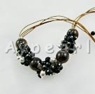 Wholesale smoky quartz black agate necklace