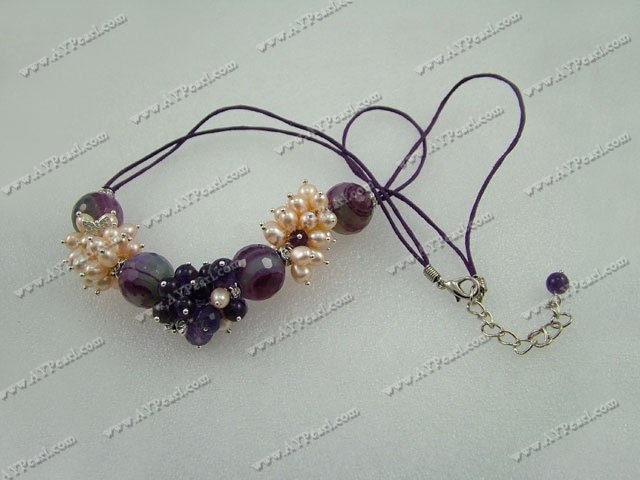 Pearl amethyst necklace