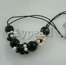 Opale noire Collier de perles de cristal