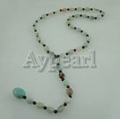 Wholesale garnet Amazon stone necklace