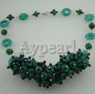 garnet blue jade necklace