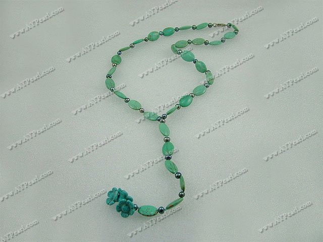 Collier de perles turquoise