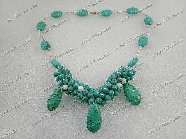 Turquoise Jewelry Wholesale-porcelain turquoise necklace