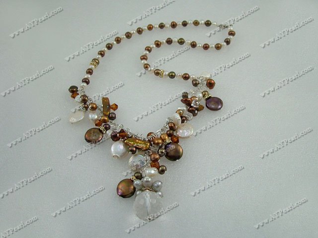 Wholesale Pearl Jewelry-Pearl crystal necklace