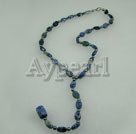 Sodalite pearl necklace