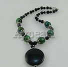 phenix stone black crystal necklace