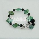 Wholesale blue jade black crystal bracelet