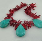 coral turquoise necklace