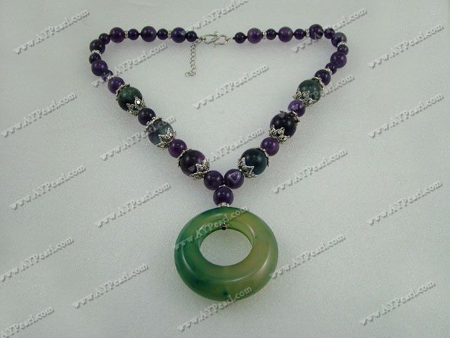 amethyst agate necklace