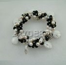 Wholesale turquoise crystal pearl bracelet