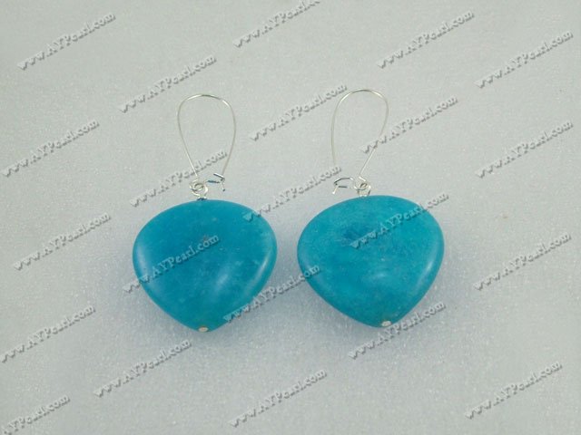 Boucles d'oreilles en pierre bleue