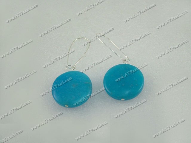 Gemstone Beads-blue stone earrings