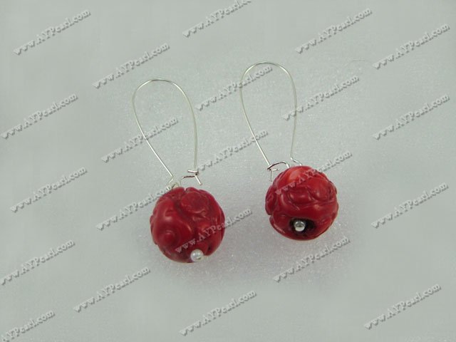 coral earrings