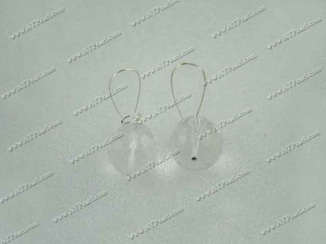 Wholesale Glass Jewelry-white crystal earrings