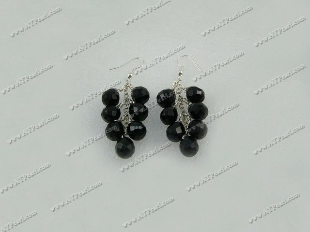 black crystal earrings