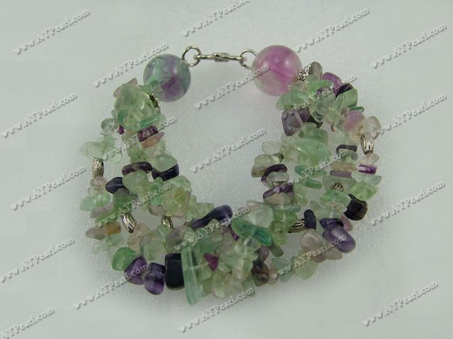 Imitation Jewelry supplies-Rainbow fluorite bracelet