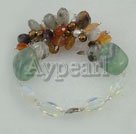 Wholesale Gemstone Bracelet-pearl crystal stone bracelet