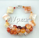 pearl crystal agate bracelet