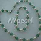 Wholesale Set Jewelry-aventurine pearl set