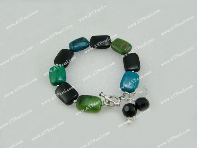black agate phoenix gem bracelet