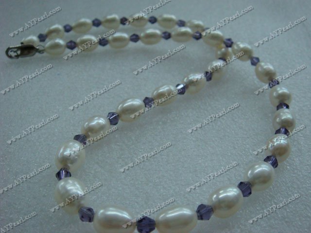 pearl crystal necklace