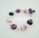 Wholesale Gemstone Bracelet-Rainbow fluorite pearl bracelet