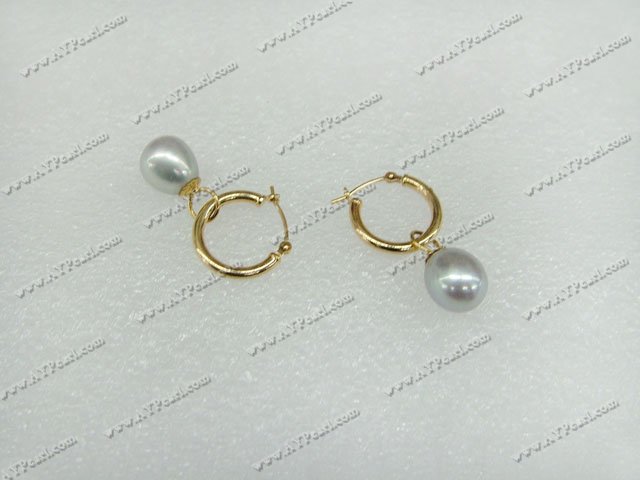 Pearl Jewelry Wholesale-gray pearl earrings
