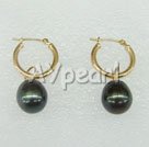black pearl earrings