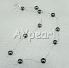 925 silver black pearl necklace