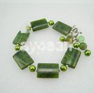 Wholesale Gemstone Bracelet-pearl canadian jade bracelet