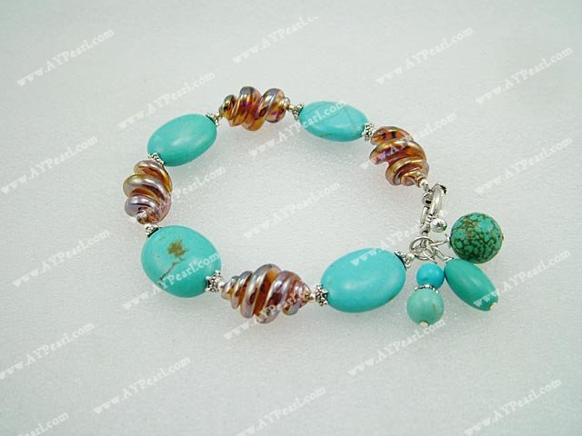 turquoise colored glaze bracelet